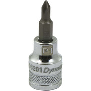 Tools 3/8" Drive Phillips Head by Dynamic – #3, Chrome Finish, Model D006203