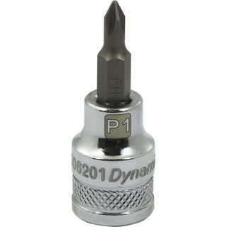 Tools 3/8" Drive Phillips Head by Dynamic – #3, Chrome Finish, Model D006203