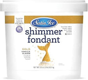 Satin Ice Gold Shimmer Fondant With Edible Glitter (2 Pounds, Vanilla) For Cake Decorating