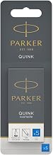 3016031PP PARKER QUINK Long Fountain Pen Ink Refill Cartridges, Blue, 5 Count
