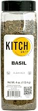KITCH 24/7 Whole Basil Leaves, 4 Ounce
