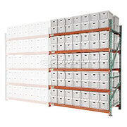 Record Storage Rack Add-On Letter Legal 120" W x 42" D x 120" H by Global Industrial – Alloy Steel, Gray, Model 258212N