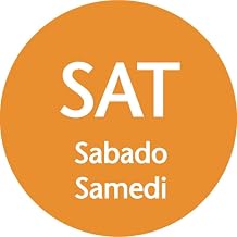 Saturday Labels Orange Day of The Week Dots Tri-Lingual Saturday - 3/4" Dia 1000 Per Roll
