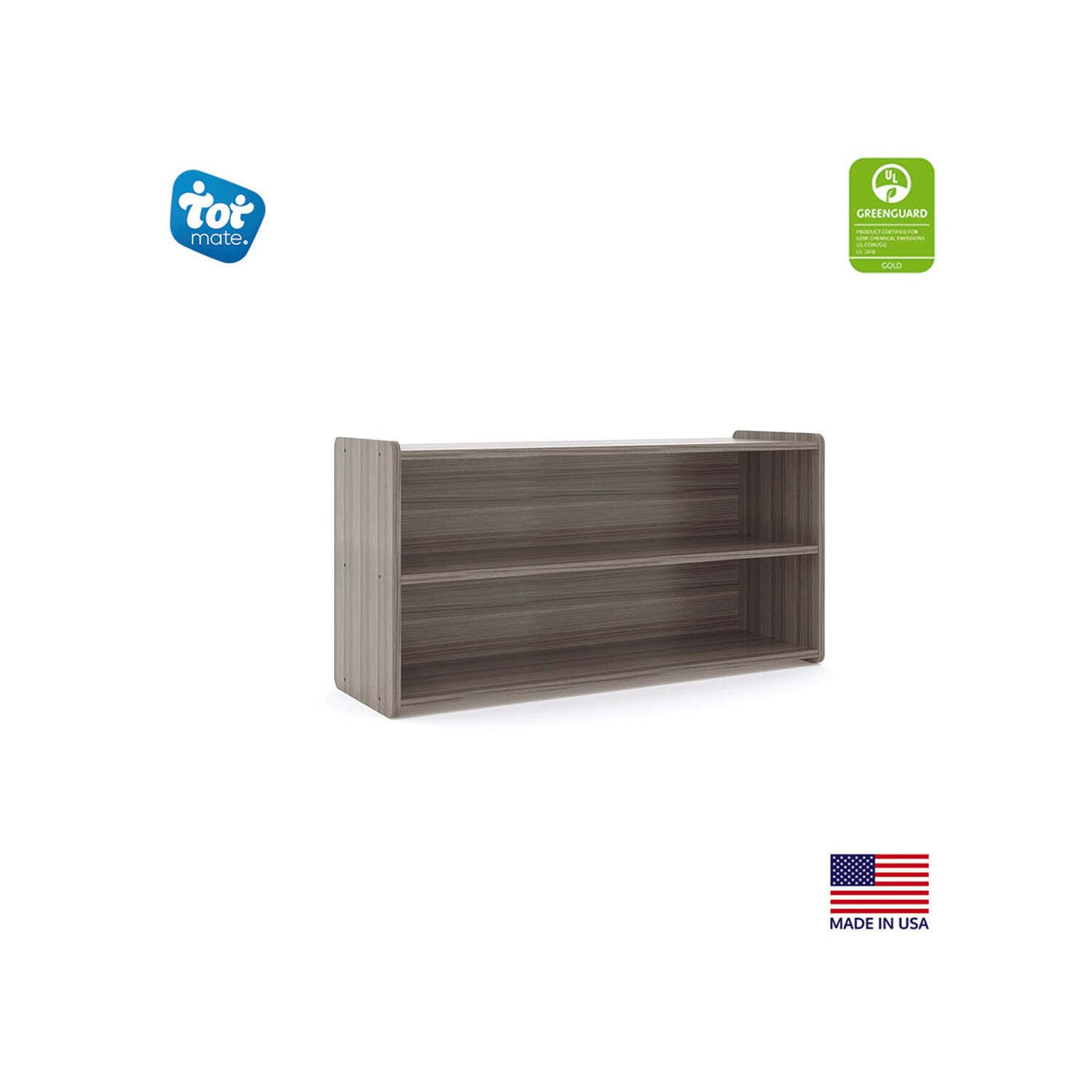 Toddler Shelf Storage by Tot Mate – 1 count (pack of 1), Elm, Model TM2302A.0W92