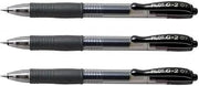 Pilot G2 07 Retractable Gel Rollerball Pen 0.7mm Tip 0.38mm Line Refillable BL-G2-7 Ink Color Black (Pack of 3)