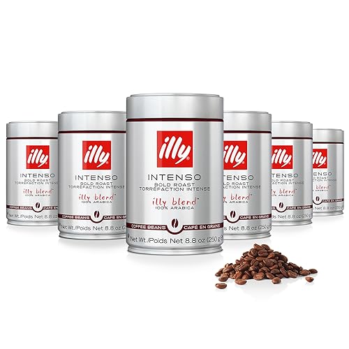 illy Intenso Bold Roast / 8.8 Ounce (Pack of 6) / Silver Roasted Coffee Beans
