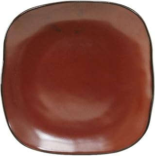 Tuxton China GAR-500 Plate, 7-1/4", Square, Microwave and Dishwasher Safe, Oven Proof, Fully Vitrified, Ceramic, TuxTrendz, Artisan, Red Rock, Pack of 12