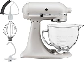 KitchenAid 5-Quart Tilt Head Stand Mixer With Flex Edge Beater Glass Bowl Matte Milkshake