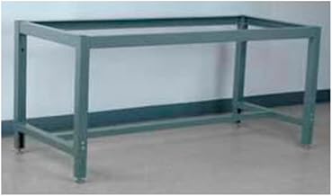 Adjustable Height Box Tube Workbench Frame, 40" W X 27" D X 30-35" H, Gray