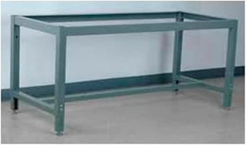 Adjustable Height Box Tube Workbench Frame, 40" W X 27" D X 30-35" H, Blue