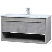 Elegant Decor 36" - Single / Brushed Nickel,gray,grey / Modern Bathroom Vanities