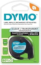 DYMO 16952 1/2" X 13' Clear LetraTagÂ Plastic Labels