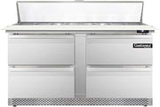 DL60-16C-FB-D Designer Line Sandwich Unit by Continental Refrigerator – Commercial Grade