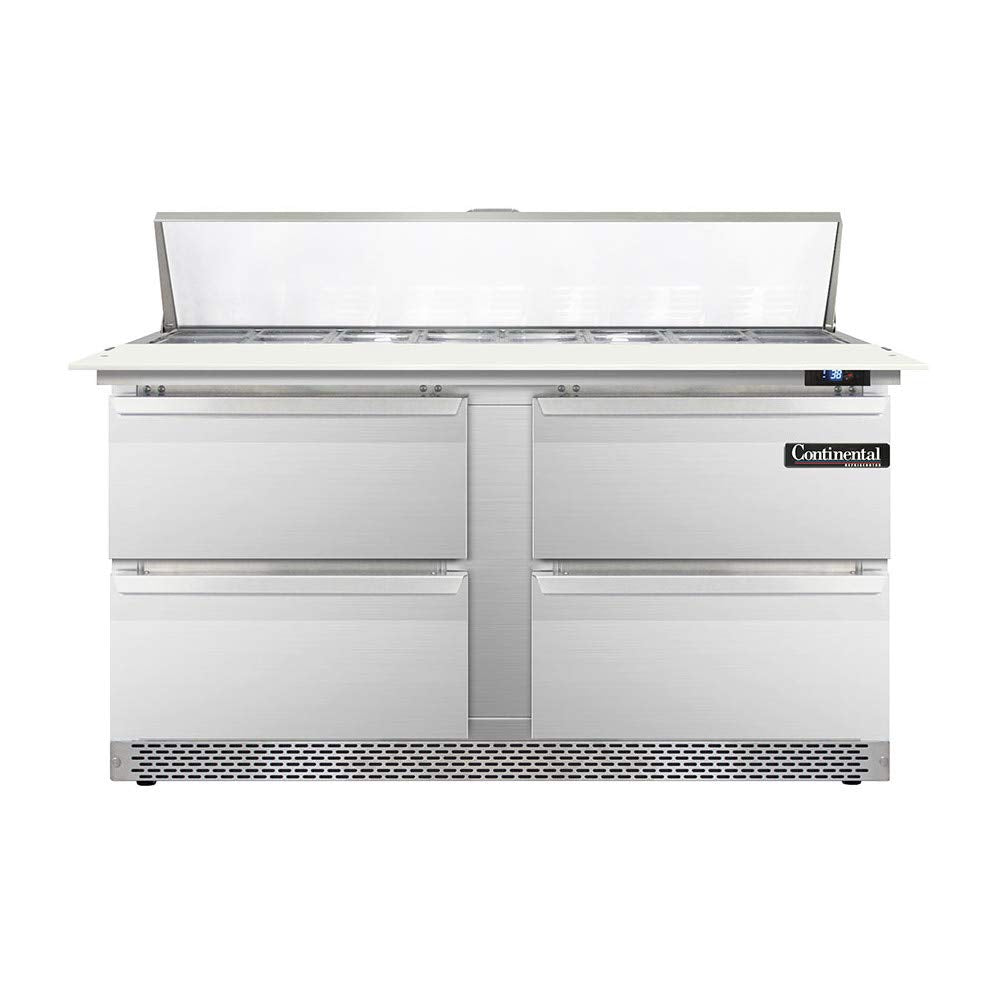 DL60-16C-FB-D Designer Line Sandwich Unit by Continental Refrigerator – Commercial Grade
