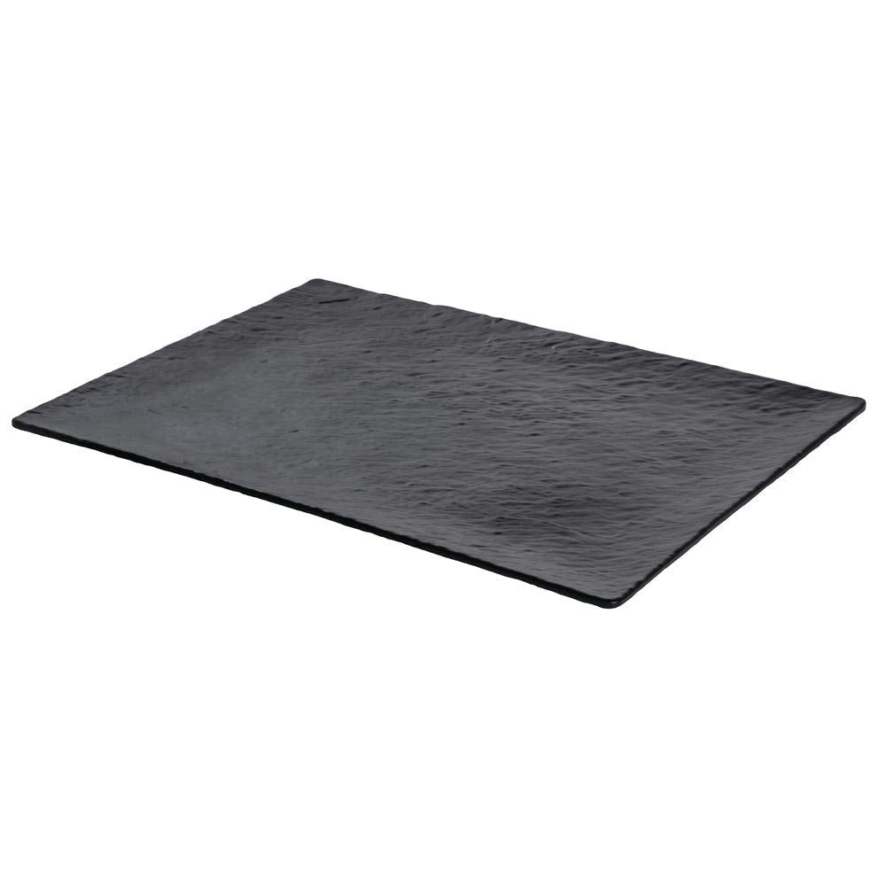Serving Tray Matte Black Textured Melamine - 21" L x 15" W by HUBERT – melamine, Black, Model M1415-BLACK