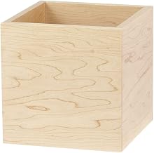 CAL-MIL 22313-6-71 Modular Blonde Box 6" x 6" x 6". Made of Maple Wood