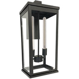 Elmgrove Two Light Outdoor Wall Mount Black by Artcraft Lighting – 23-1/2" x 10" x 11-1/4", Glass, Black, Model AC8882BK