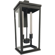 Elmgrove Two Light Outdoor Wall Mount Black by Artcraft Lighting – 23-1/2" x 10" x 11-1/4", Glass, Black, Model AC8882BK