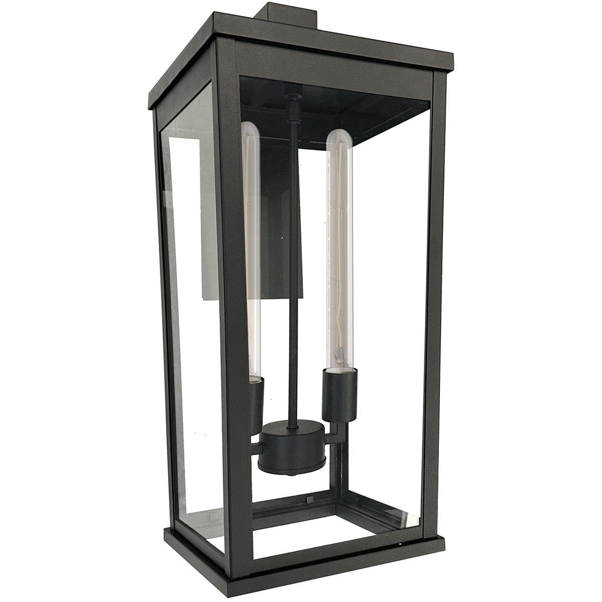 Elmgrove Two Light Outdoor Wall Mount Black by Artcraft Lighting – 23-1/2" x 10" x 11-1/4", Glass, Black, Model AC8882BK