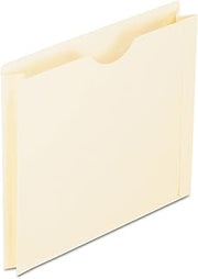Pendaflex File Jackets, Letter Size, Manila, 2" Expansion, Reinforced Straight-Cut Tabs with Thumb Cut, 50 per Box (22200EE), Beige