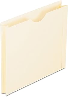 Pendaflex File Jackets, Letter Size, Manila, 2" Expansion, Reinforced Straight-Cut Tabs with Thumb Cut, 50 per Box (22200EE), Beige