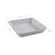 Compostable 9" To Go Containers by ECO PRODUCTS – 9", 47.0 ounces, Molded Fiber, White, Pack of 200