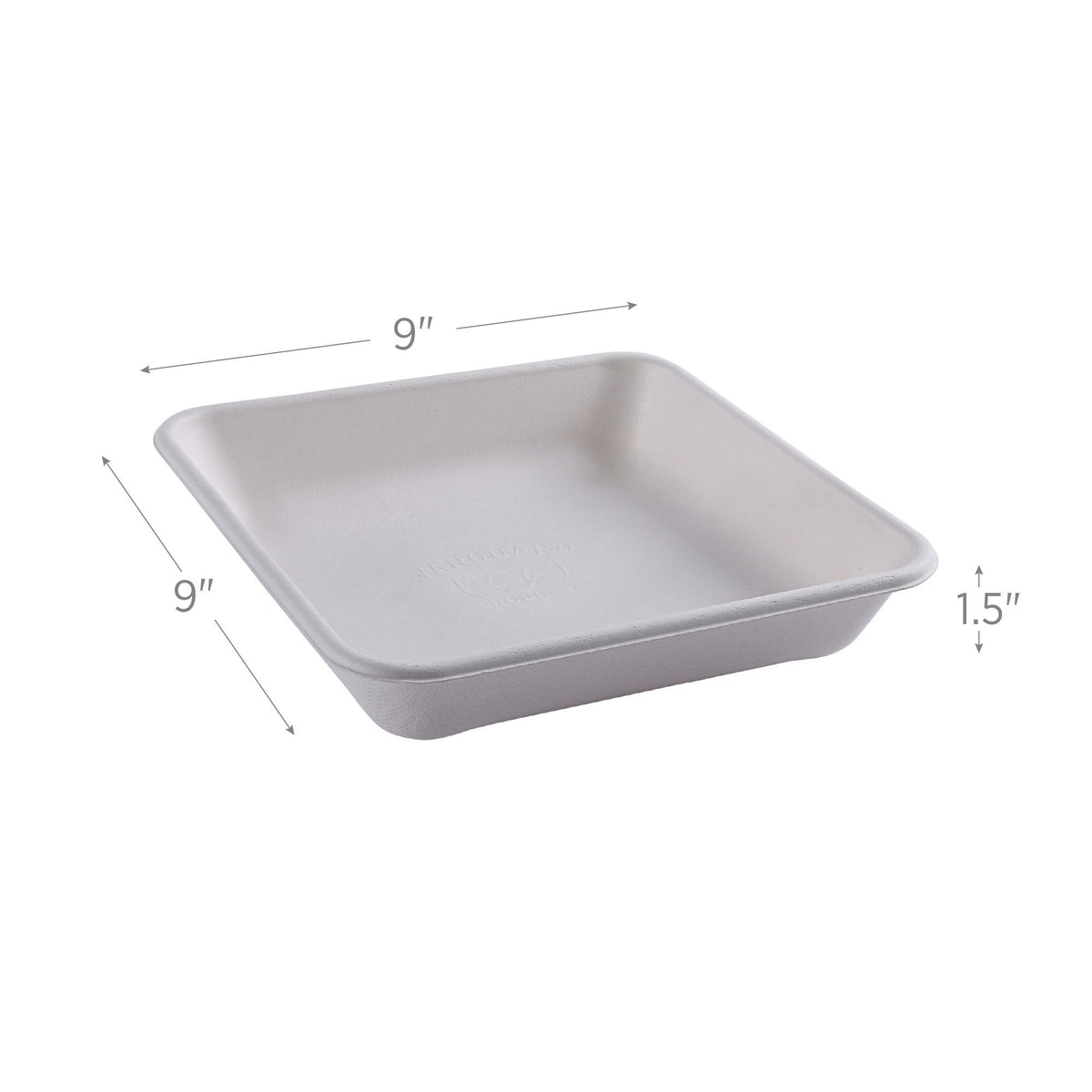 Compostable 9" To Go Containers by ECO PRODUCTS – 9", 47.0 ounces, Molded Fiber, White, Pack of 200