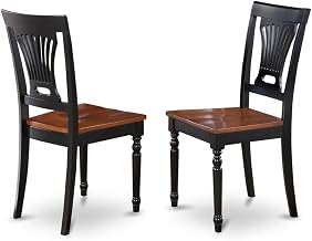 Furnifact Solid Wood Dining Chairs Traditional-Style with Wood Seat Set of 2, Kitchen Chairs for Dining Table and Dining Room Sets