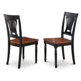 Solid Wood Dining Chairs Traditional-Style with Wood Seat Set of by Furnifact – Wood, Black/Brown, Pack of 2