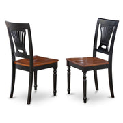 Solid Wood Dining Chairs Traditional-Style with Wood Seat Set of by Furnifact – Wood, Black/Brown, Pack of 2
