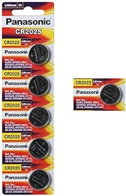 Panasonic CR2025-6 CR2025 3V Lithium Coin Battery (Pack of 6)