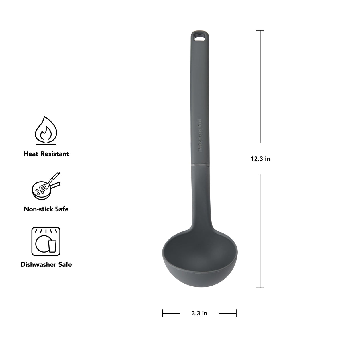 KitchenAid Charcoal Gray / 12.3 Inch / Contemporary Ladles