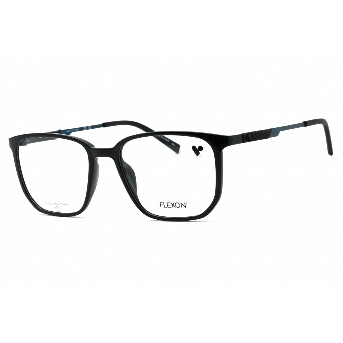Eyeglasses EP 8022 001 Shiny Black by Flexon – 2 inches (W) x 6 inches (L) x 2 inches (H), Shiny Black, Model FLEXON EP8022