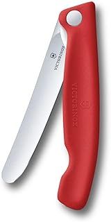 Victorinox Swiss Classic 4.5" Foldable Paring Knife, Round Blade, Red