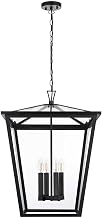 Oxford Four Light Outdoor Pendant Black