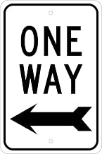 NMC TM22J Reflective Aluminum Sign, One Way Left Arrow, 080" Thick