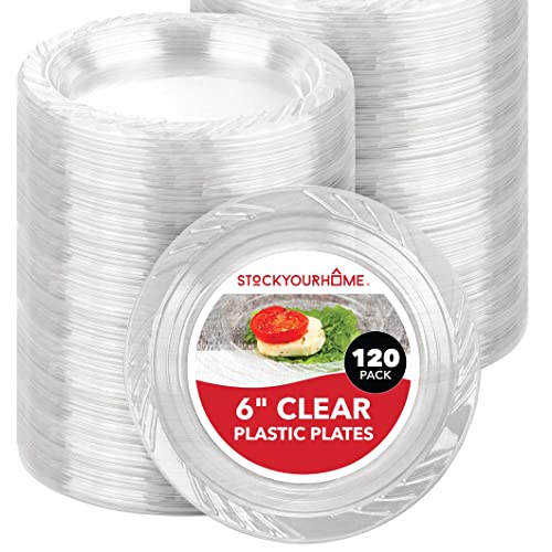 Stock Your Home 120 / 6 Inch / Transparent Plates