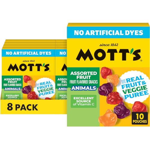 Mott's Assorted Fruit / 10 Count (Pack of 8) / Animal Assorted Fruit Fruit Snacks