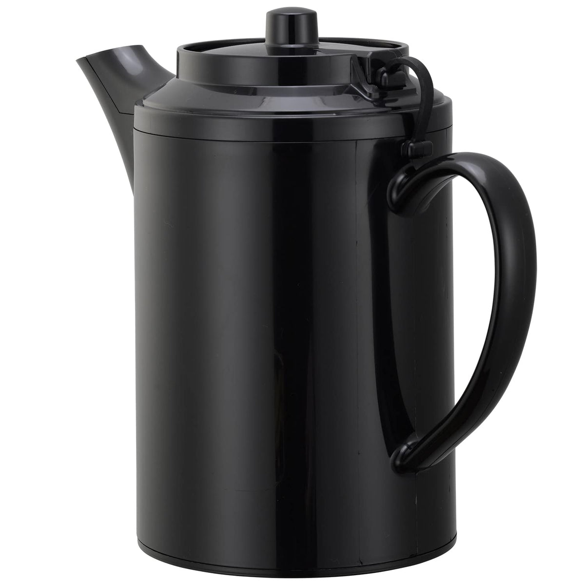 Double wall Teapot with Tether by Service Ideas – With Tether, 16.0 ounces, ABS Plastic, Black, Model TST612BL
