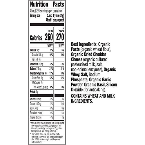 Annie's Homegrown Alfredo Cheddar Shells / 6 Ounce (Pack of 12) / 12 Macaroni & Cheese