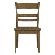 Toasted Java Ladderback Side Chairs by Starlight Canyon Home – Solid Asian Hardwood, Brown, Pack of 2