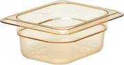 Cambro 82HP150 High Heat One Eighth Size Food Pan in Amber (Case of 6) 2-1/2" Deep