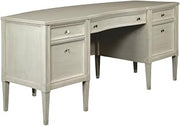 Furnifact Solid Wood Executive Office Desk with Drawers, 66 Inch Traditional Writing Desk with Spacious Work Surface & Storage