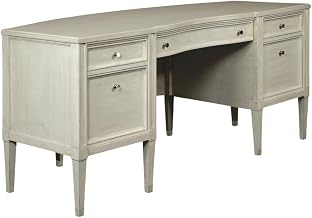 Furnifact Solid Wood Executive Office Desk with Drawers, 66 Inch Traditional Writing Desk with Spacious Work Surface & Storage