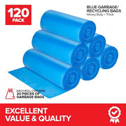 Stock Your Home 120 / 1 Count (Pack of 120) / Blue Trash Bags