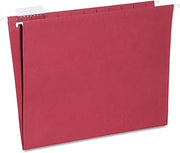 AbilityOne Hanging File Folder - 1/5 Cut, Letter Size, Red 7530-01-364-9500: Box, 25 Item(s)