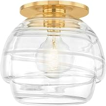 Montvale 1 Light Flush Mount 13 in. Aged Brass