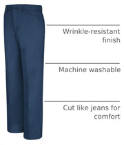 Men's Jean-Cut Pant by Red Kap – Polyester, Navy, Model PT50NV 46 32