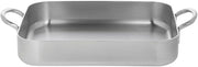 HUBERT Roasting Pan 5-Ply Stainless Steel Silver - 12 3/5" L x 10 1/4" W x 2 3/4" H