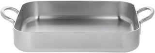HUBERT Roasting Pan 5-Ply Stainless Steel Silver - 12 3/5" L x 10 1/4" W x 2 3/4" H